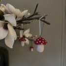 Sopp juledekorasjon 3 stk  thumbnail