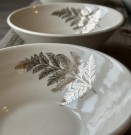 Reinrosa dessertskål beige m gull dekor thumbnail