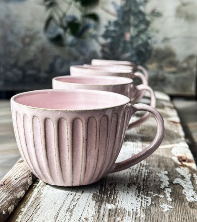 Snøsøte rosa cappuccinokopper